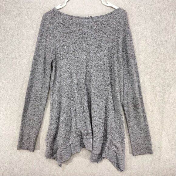 Soft Surroundings Pullover Sweater Womens Sz S Gray Marled V-Neck Stretch Casual - Picture 9 of 12